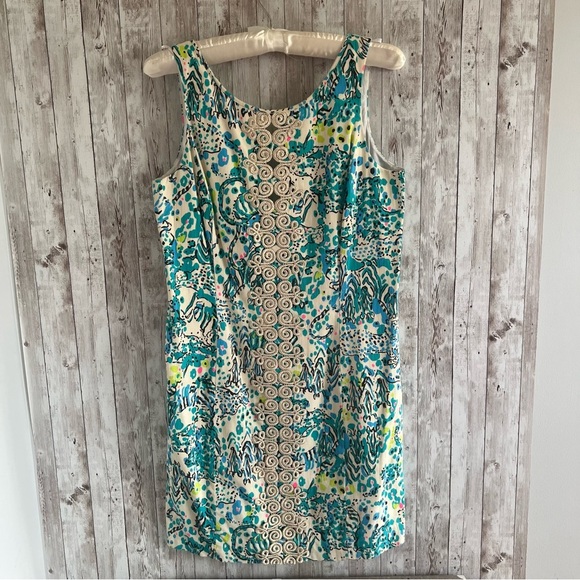 Lilly Pulitzer Ember Sea Oat Animal Print Shift Dress 10 - Picture 1 of 4